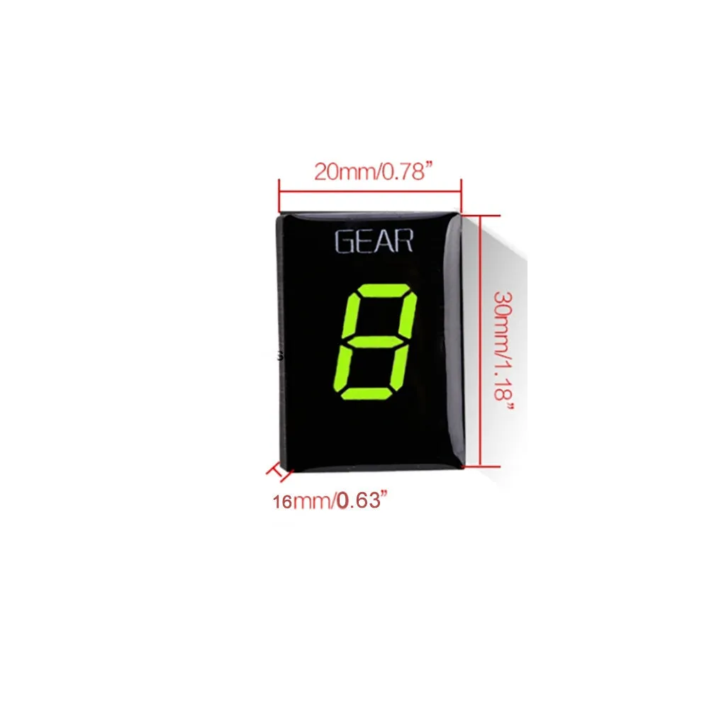 Motorcycle gear indicator digital meter with LCD display for gear position reading