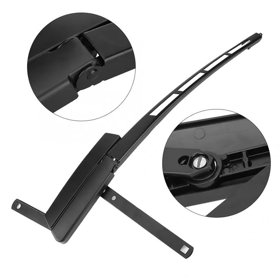 Right front wiper arm for Audi Q7 2007-2016 in black aluminium alloy with plastic shell