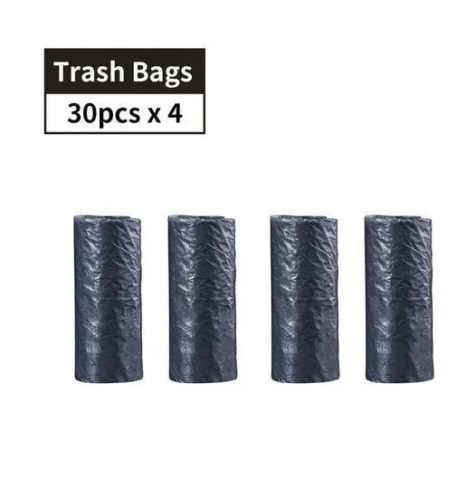 Compact aluminium alloy car trash bin with black finish, 500mL capacity, and click-open lid, placed in a vehicle cup holder