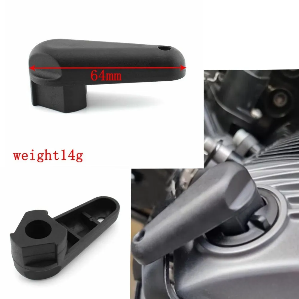 Black nylon quick release wrench for BMW motorcycle engine oil cap