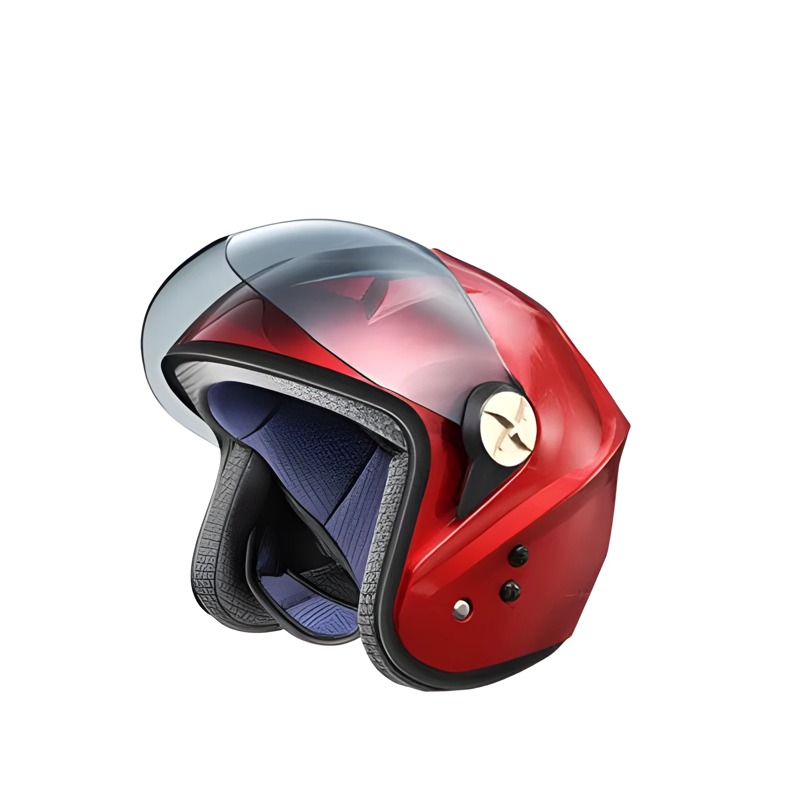 Solar smart helmet ABS+ in black on a black background showing solar panel and LED light