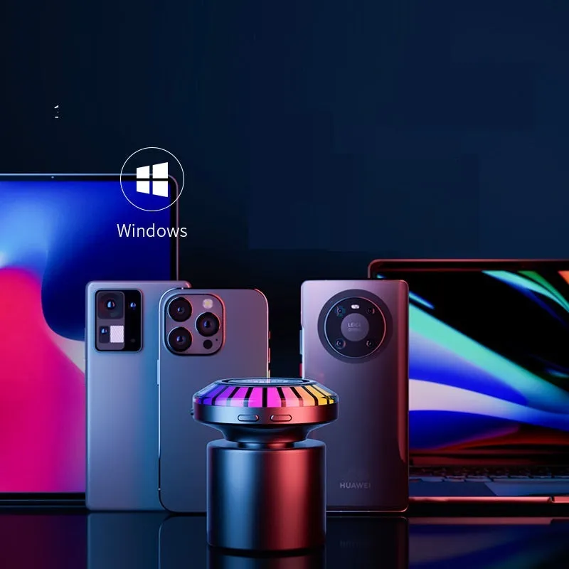 Compact cube-shaped voice-controlled Bluetooth LED lamp with polar light effects