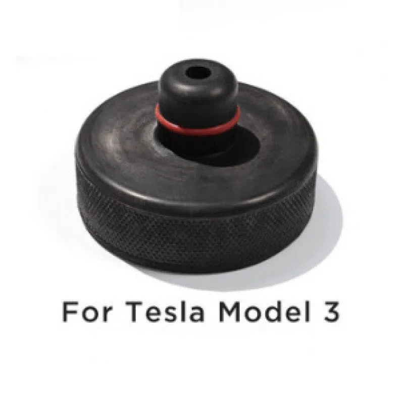 Tesla Model 3 jack pad with rubber ring pattern on chassis lifting point