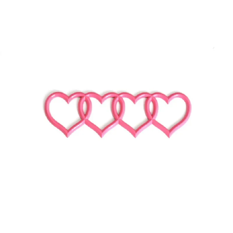 Modified Heart-shaped body sticker Love series four ring tail 22 cm pink
