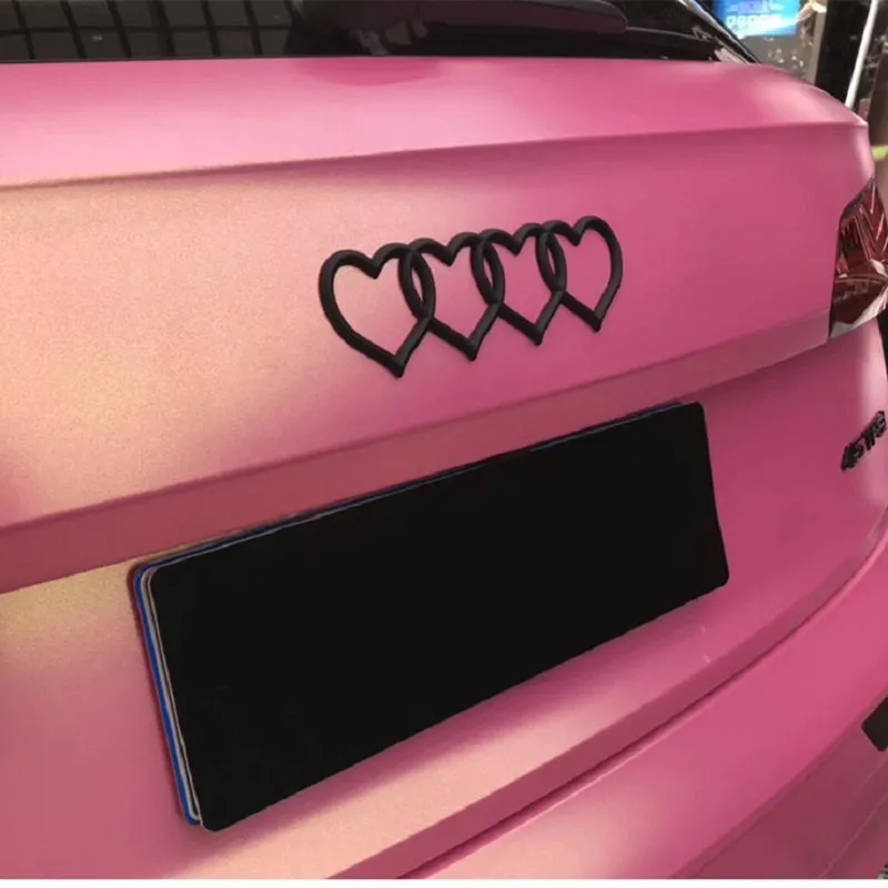 Modified Heart-shaped body sticker Love series four ring tail 22 cm pink