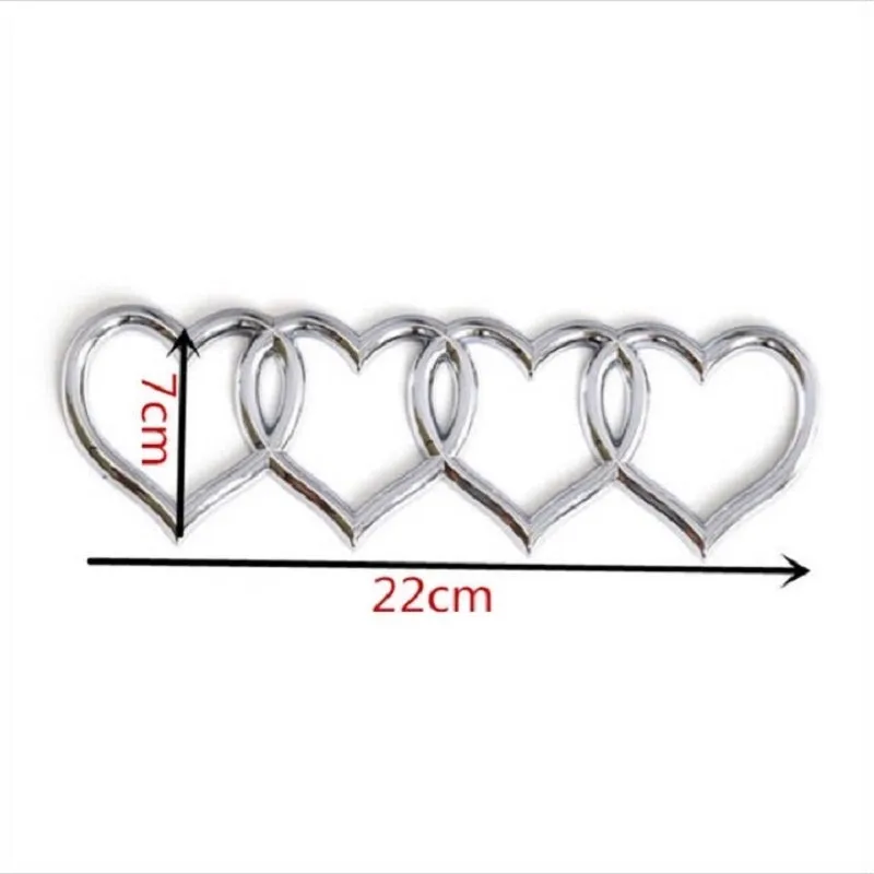Modified Heart-shaped body sticker Love series four ring tail 22 cm pink