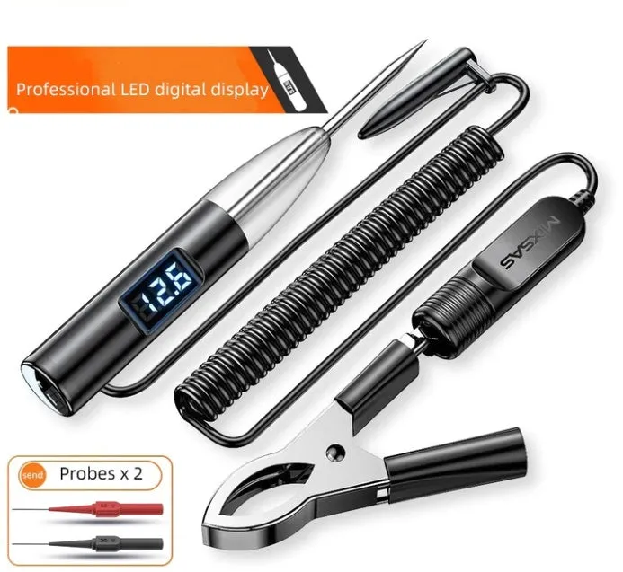 Auto measuring pen with TPU body and spring wire for 12V 24V circuit testing