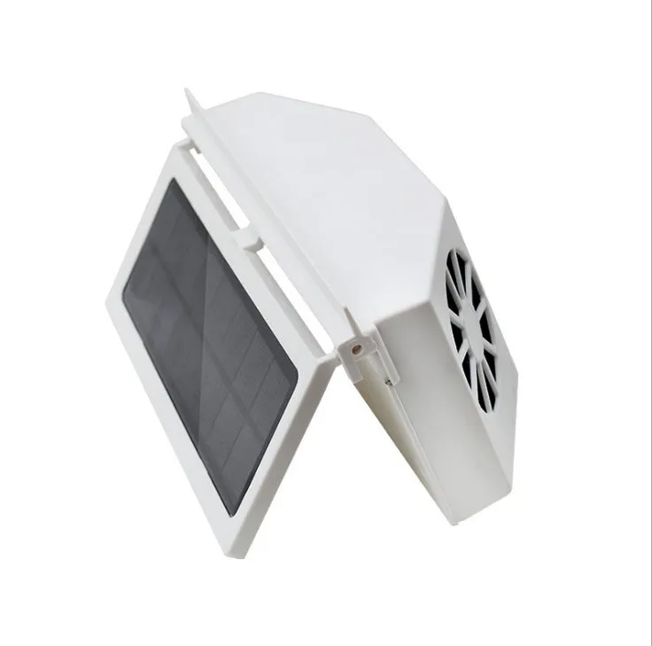 Solar car exhaust fan for GM models with three air outlets, black plastic strips, 220x65x110mm
