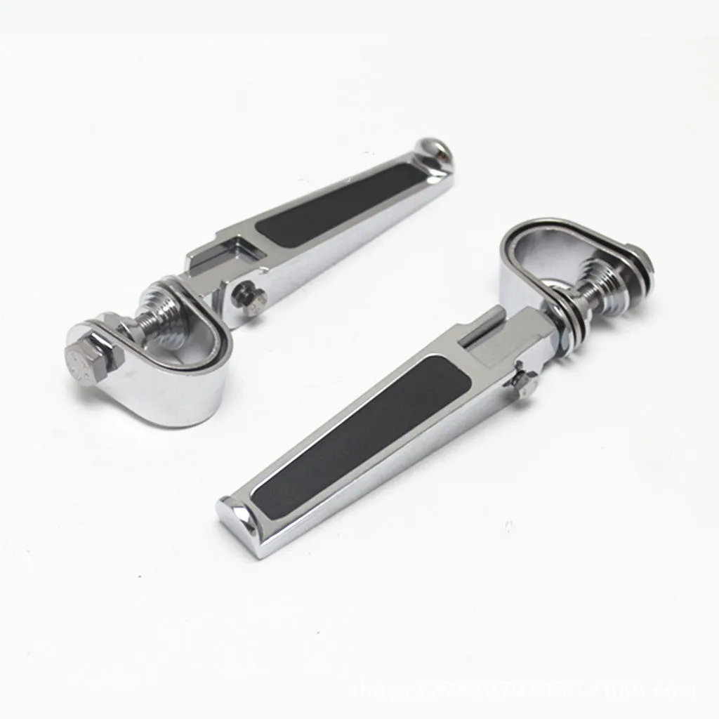 Pair of electroplated aluminium alloy car and motorcycle pedal levers with rubber inserts on C90GS model
