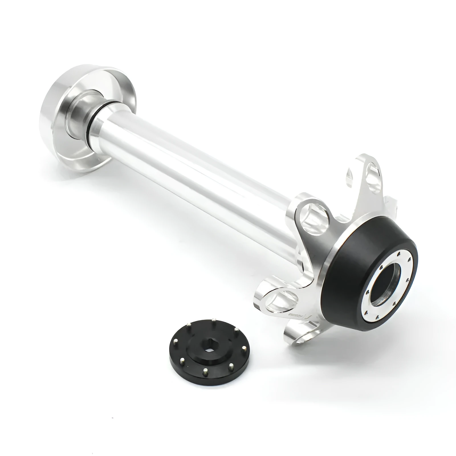 Rizoma rear wheel anti-falling ball for Ducati Diavel 1200 in silver colour, showing mounting on motorcycle