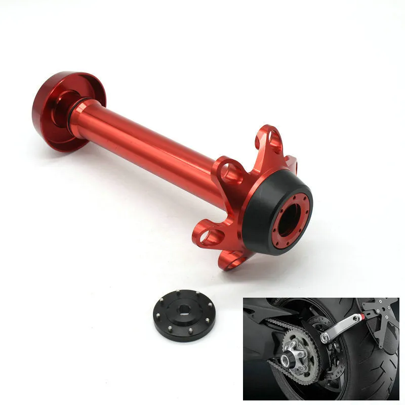 Rizoma rear wheel anti-falling ball for Ducati Diavel 1200 in silver colour, showing mounting on motorcycle