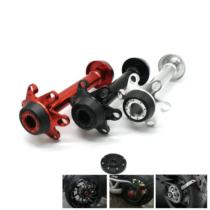 Rizoma rear wheel anti-falling ball for Ducati Diavel 1200 in silver colour, showing mounting on motorcycle