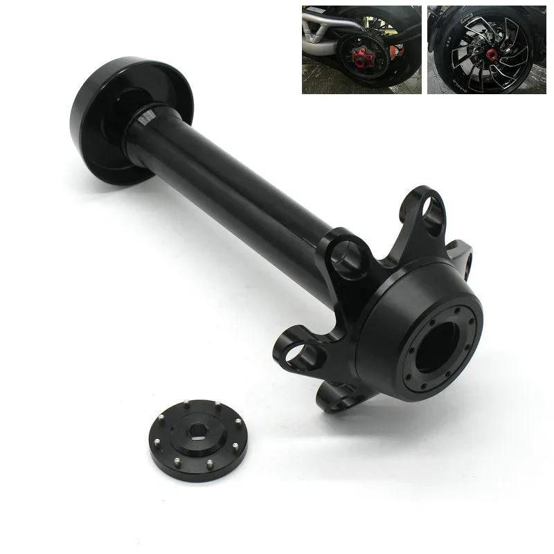 Rizoma rear wheel anti-falling ball for Ducati Diavel 1200 in silver colour, showing mounting on motorcycle