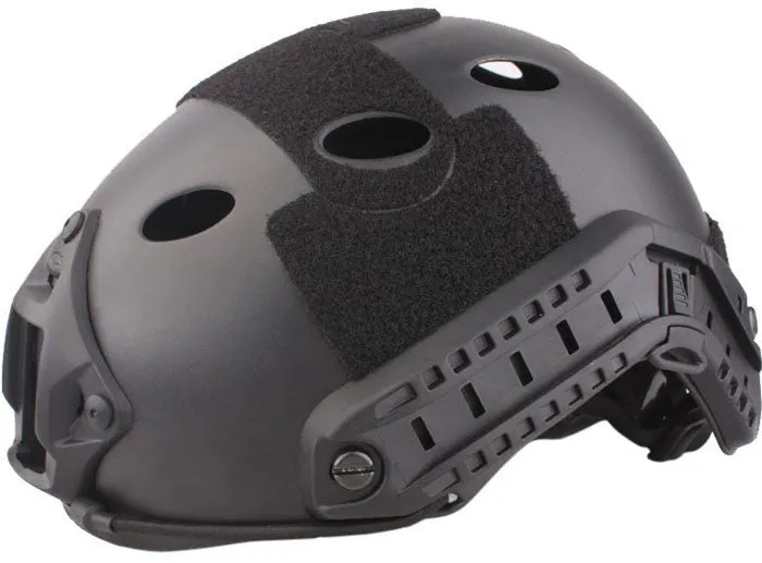 Iron Warrior half face mask in black with adjustable elastic band and helmet connectors