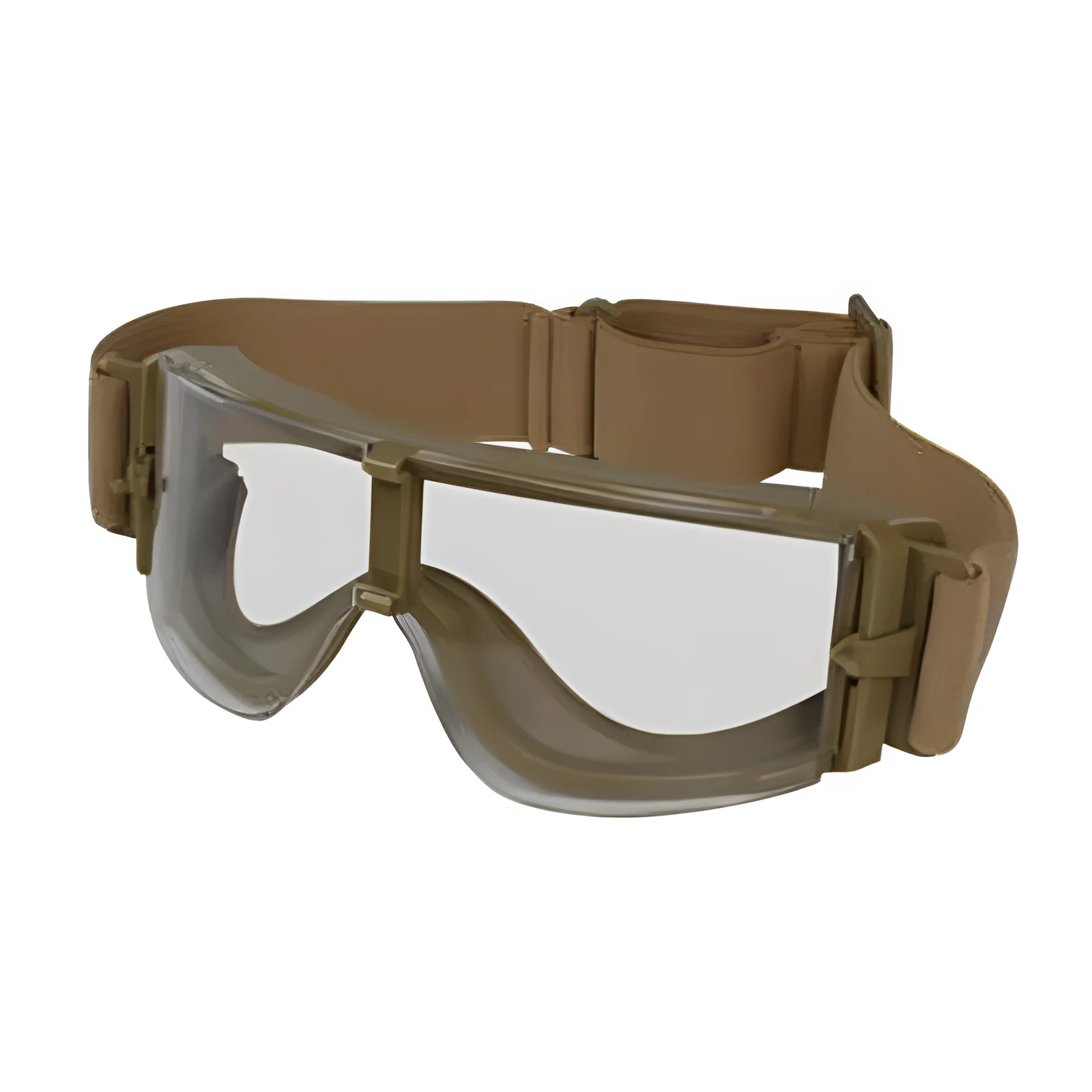 Iron Warrior half face mask in black with adjustable elastic band and helmet connectors