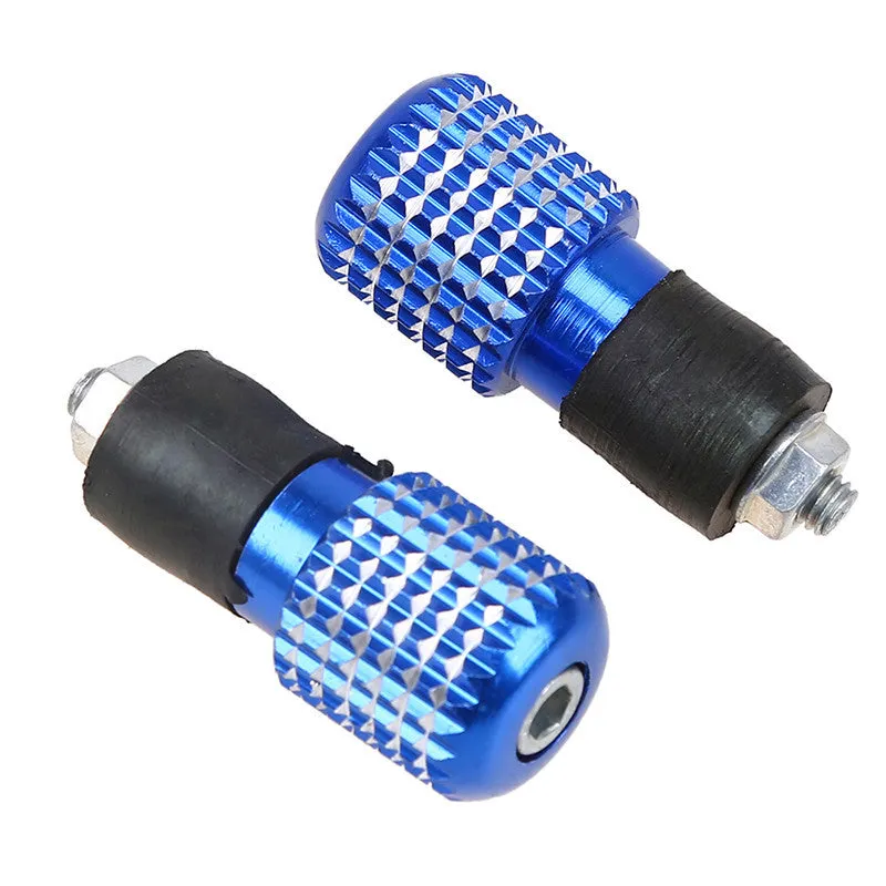 Blue anodised metal handlebar end cap for CB400 VTEC motorcycle replacement