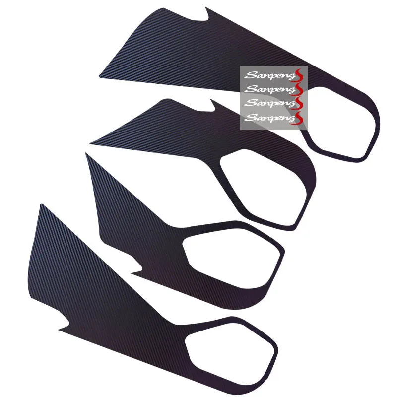20 Boyue Pro interior anti-kick door film set in carbon fibre black for door panel protection