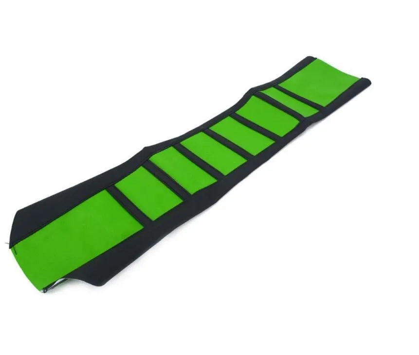 Motorcycle universal anti-slip cushion in PUC artificial leather, blue colour option, on a motorcycle seat