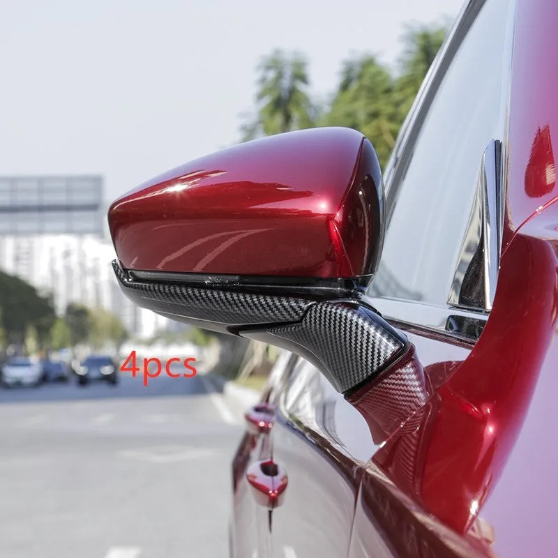 Mazda 3 Angkesila rearview mirror decorative strips carbon fibre texture 4 pieces ABS material