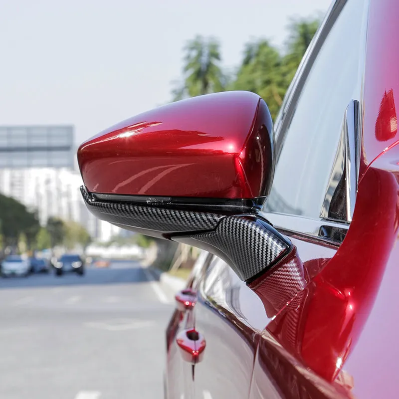 Mazda 3 Angkesila rearview mirror decorative strips carbon fibre texture 4 pieces ABS material
