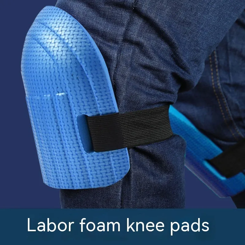Pair of EVA foam kneepads in assorted colours for knee protection during work