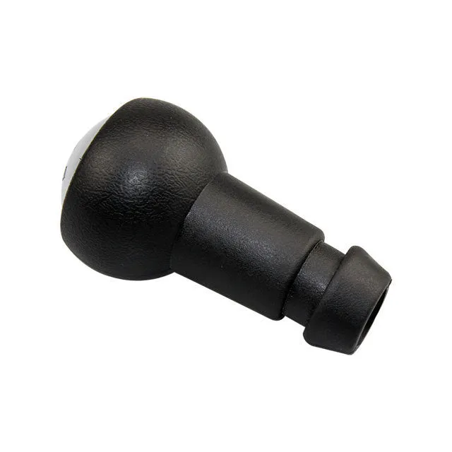 Black GM universal manual transmission gear head on a shift lever