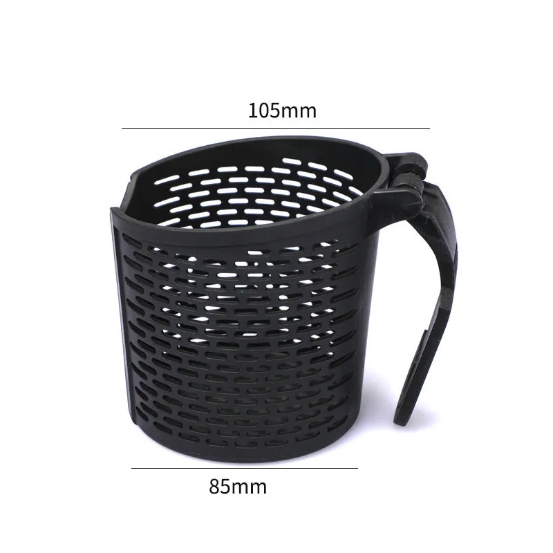 Black TPR multifunctional car cup holder rack attached to chair back with cup