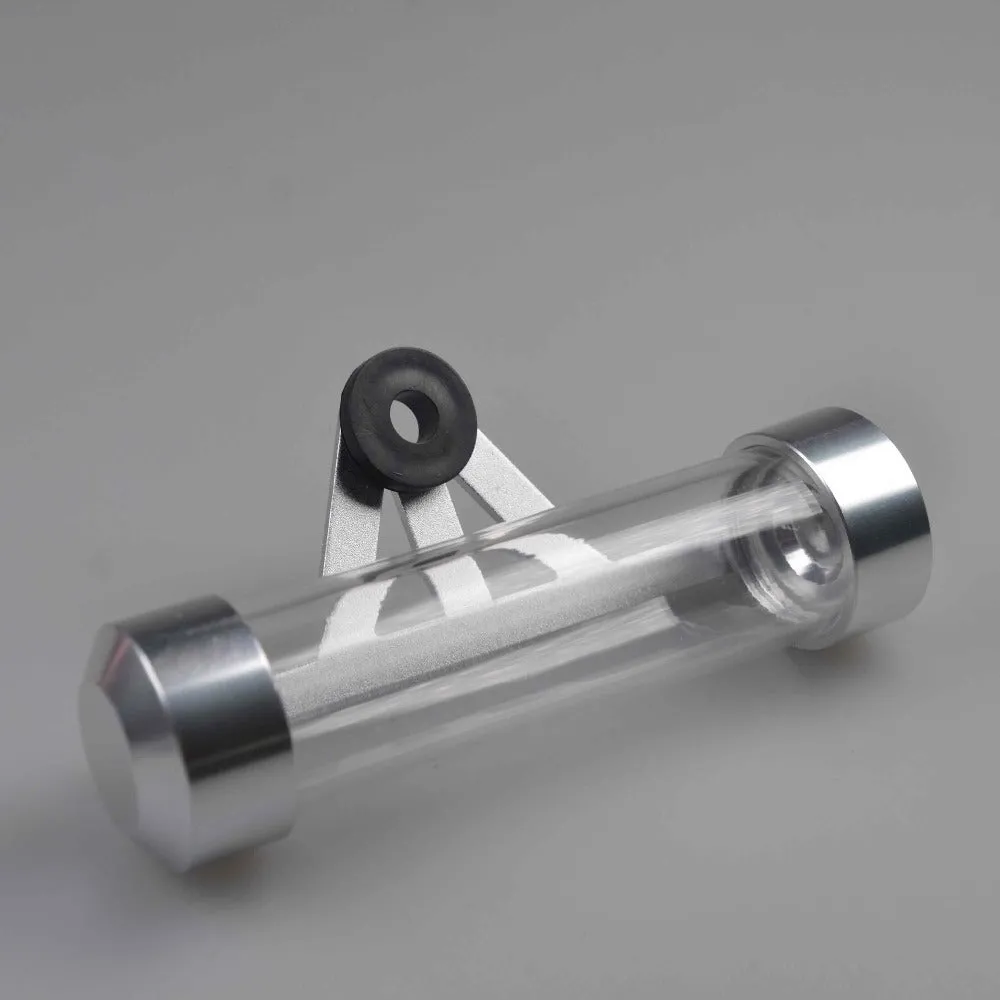 Aluminium 115mm motorcycle tax bill tube in black, blue, red, and silver colours