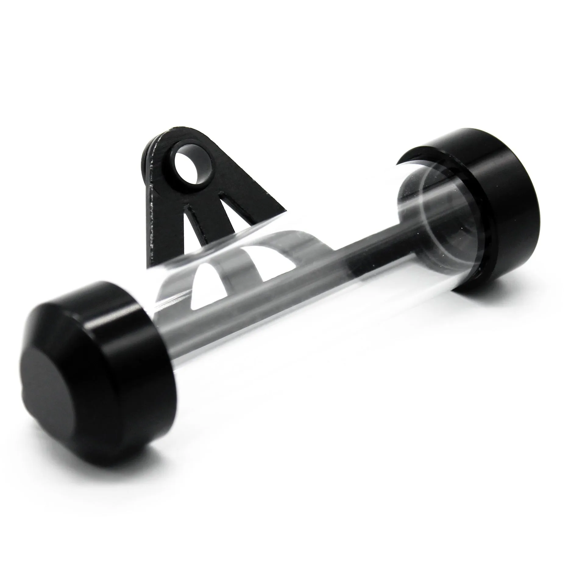 Aluminium 115mm motorcycle tax bill tube in black, blue, red, and silver colours