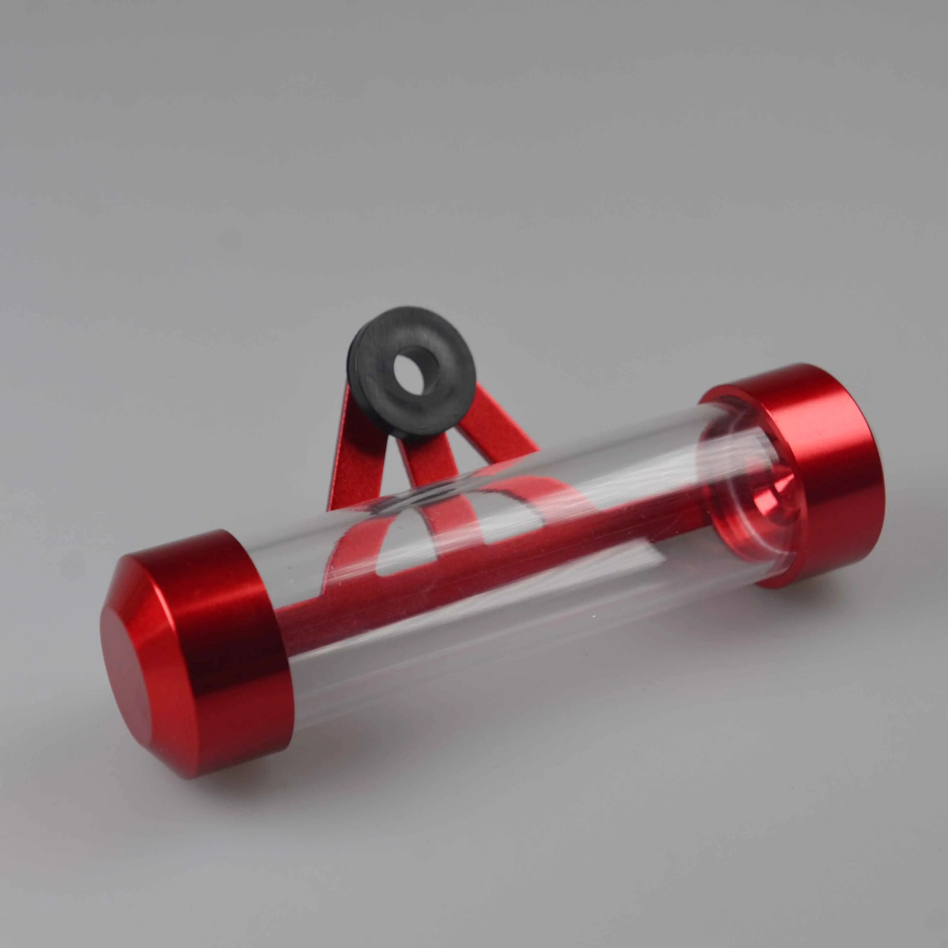Aluminium 115mm motorcycle tax bill tube in black, blue, red, and silver colours