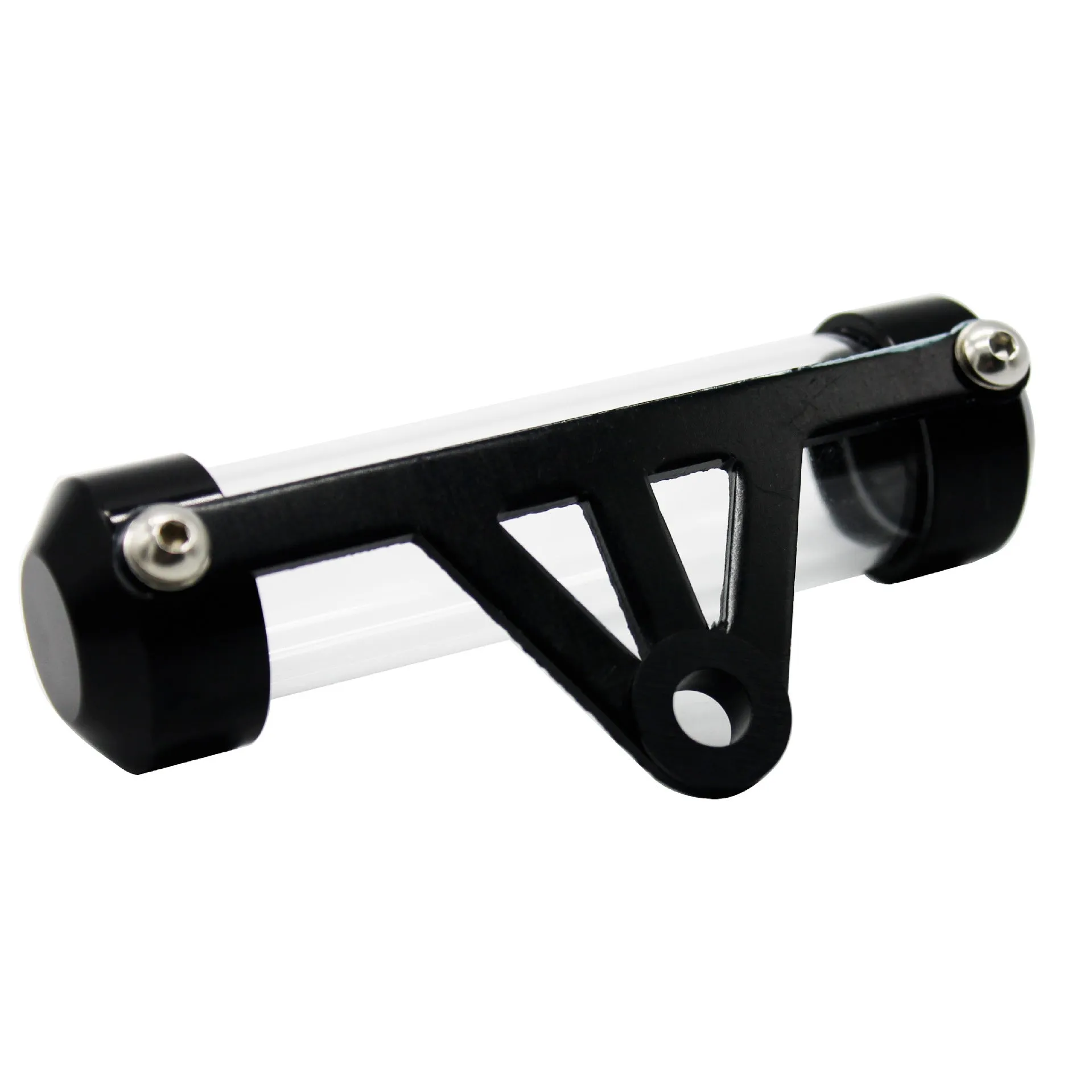 Aluminium 115mm motorcycle tax bill tube in black, blue, red, and silver colours
