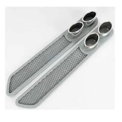 Car anti-collision strip 46cm PET electroplated rear bumper protector black
