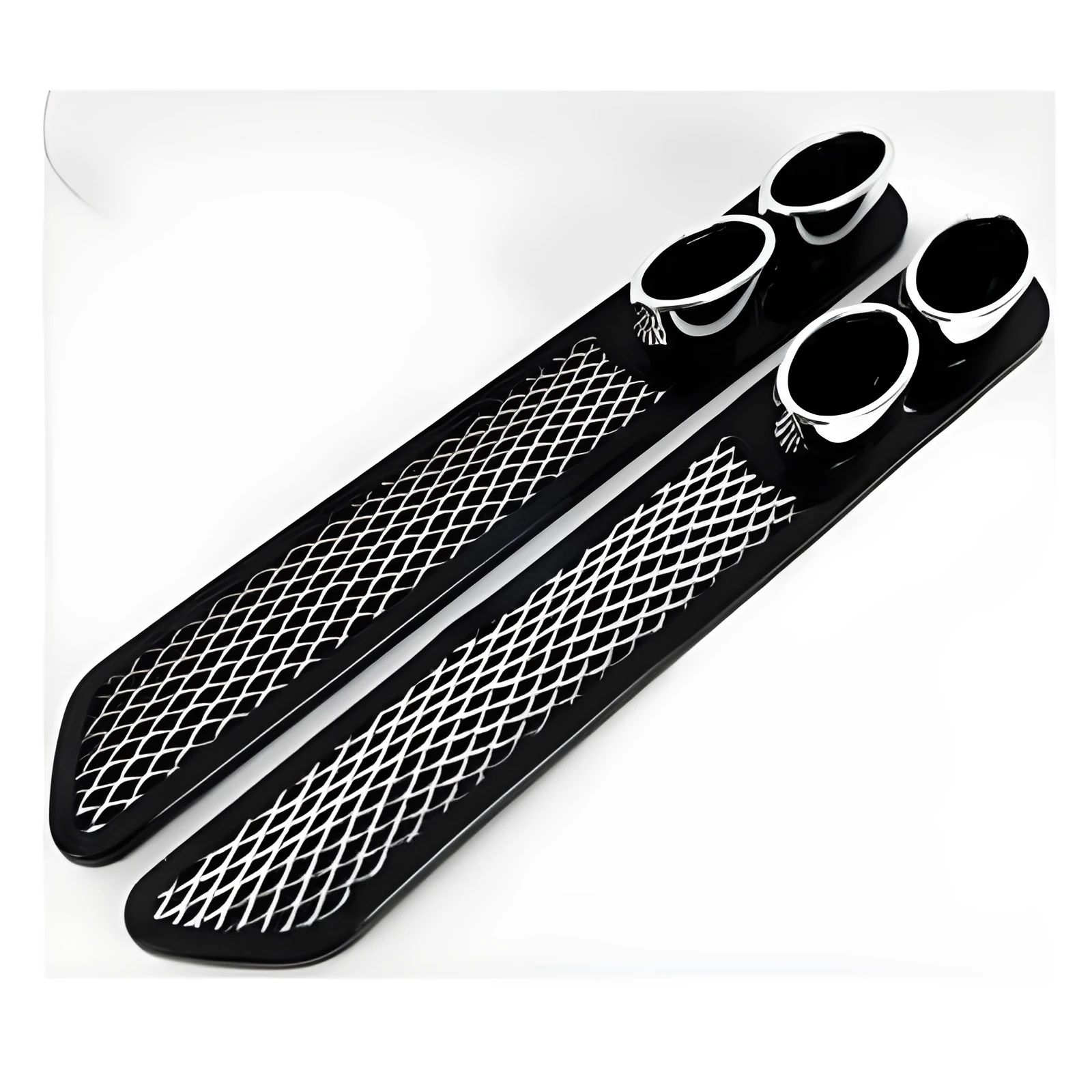Car anti-collision strip 46cm PET electroplated rear bumper protector black