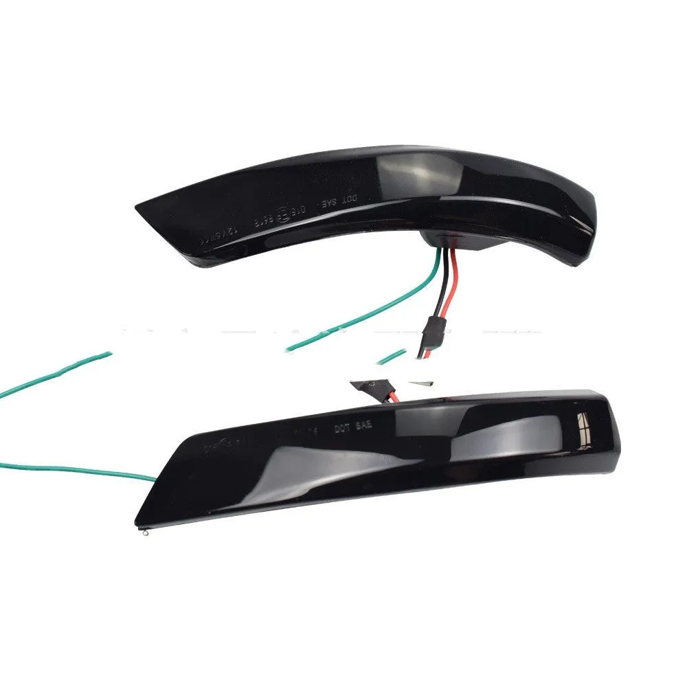 Ford Focus and Mondeo rearview mirror LED waterfall light with blue accent in ABS housing