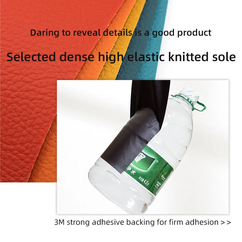 Self adhesive PU leather sheet for sofa and car repair, 120cm wide, 1mm thick, available in multiple colours and sizes
