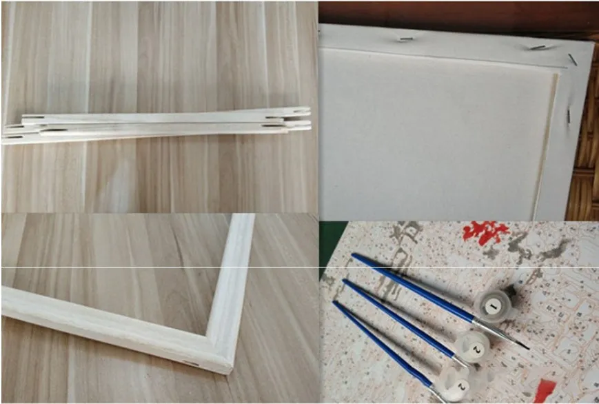 DIY digital oil painting kit with sunflower landscape design, solid wood frame, 40x50cm canvas, Branch Bird colour