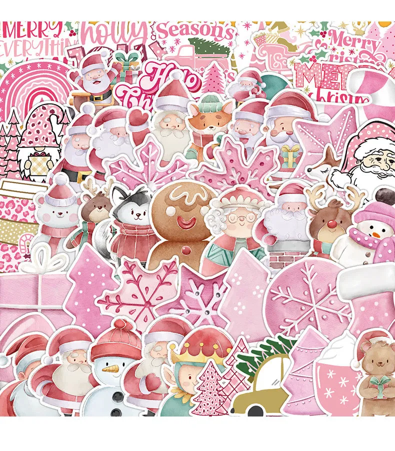 50 Christmas decoration stickers showing cute designs for cars phones computers