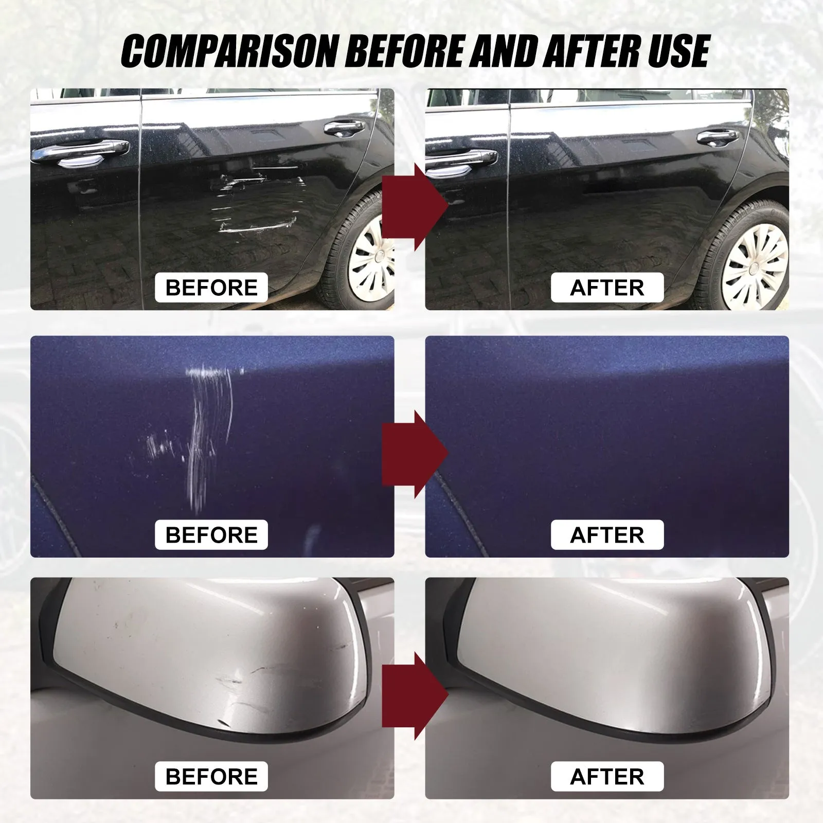60ml car scratch repair wax set with lacquer wax for paint surface maintenance