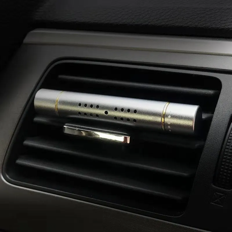 Creative metal car aromatherapy clip in black with five incense sticks