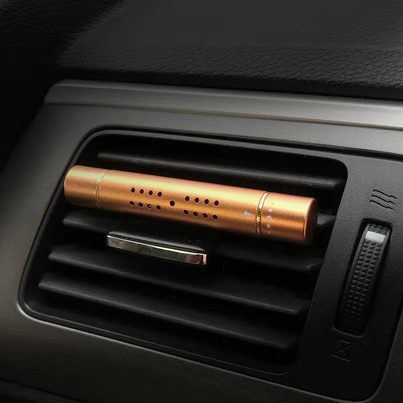 Creative metal car aromatherapy clip in black with five incense sticks