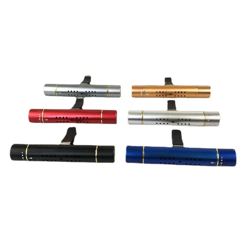 Creative metal car aromatherapy clip in black with five incense sticks