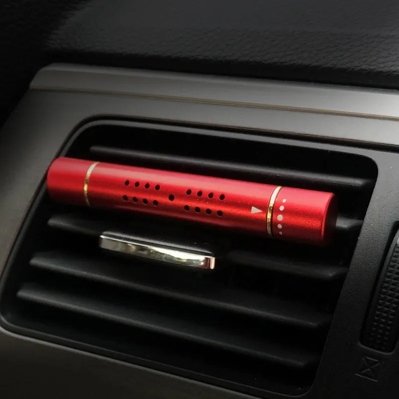 Creative metal car aromatherapy clip in black with five incense sticks