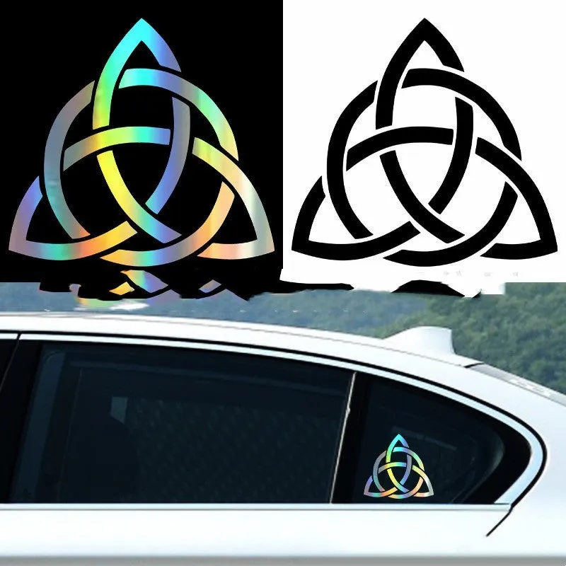 Waterproof black vinyl car body sticker decal on a white vehicle door.