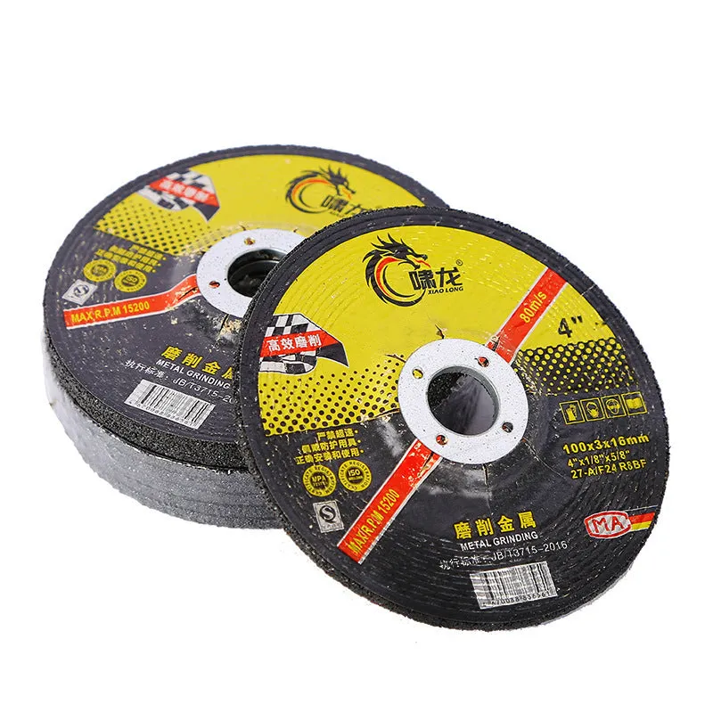 Angle grinder resin grinding disc 100x3x16mm 36 grit brown and white corundum metal grinding