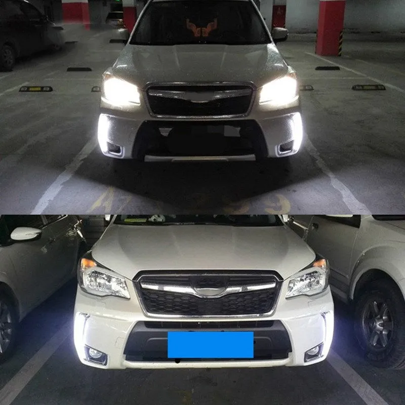 Subaru Forester 2013-2015 LED daytime running light with ABS housing and white light output