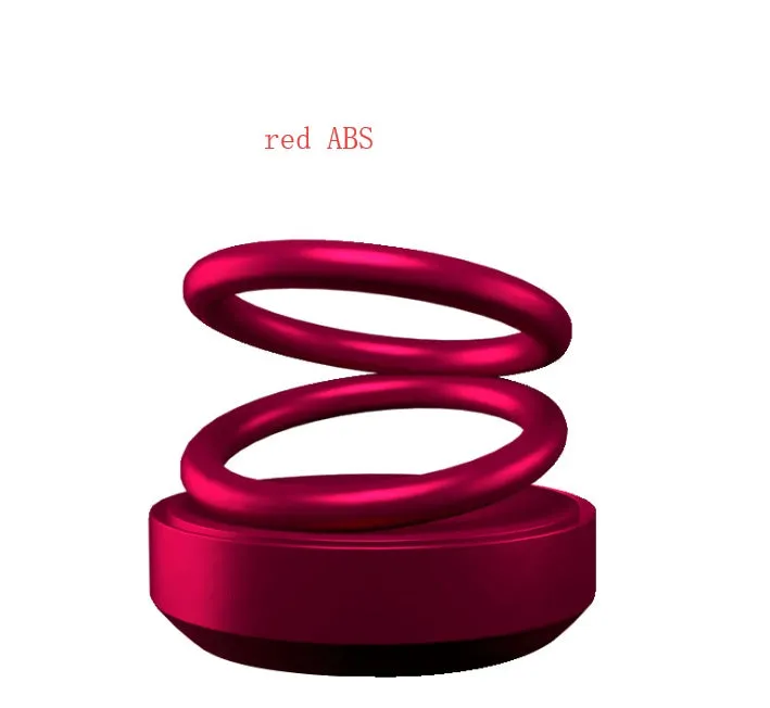 Double ring rotating car aromatherapy diffuser with aluminium alloy magnetic suspension holder in black