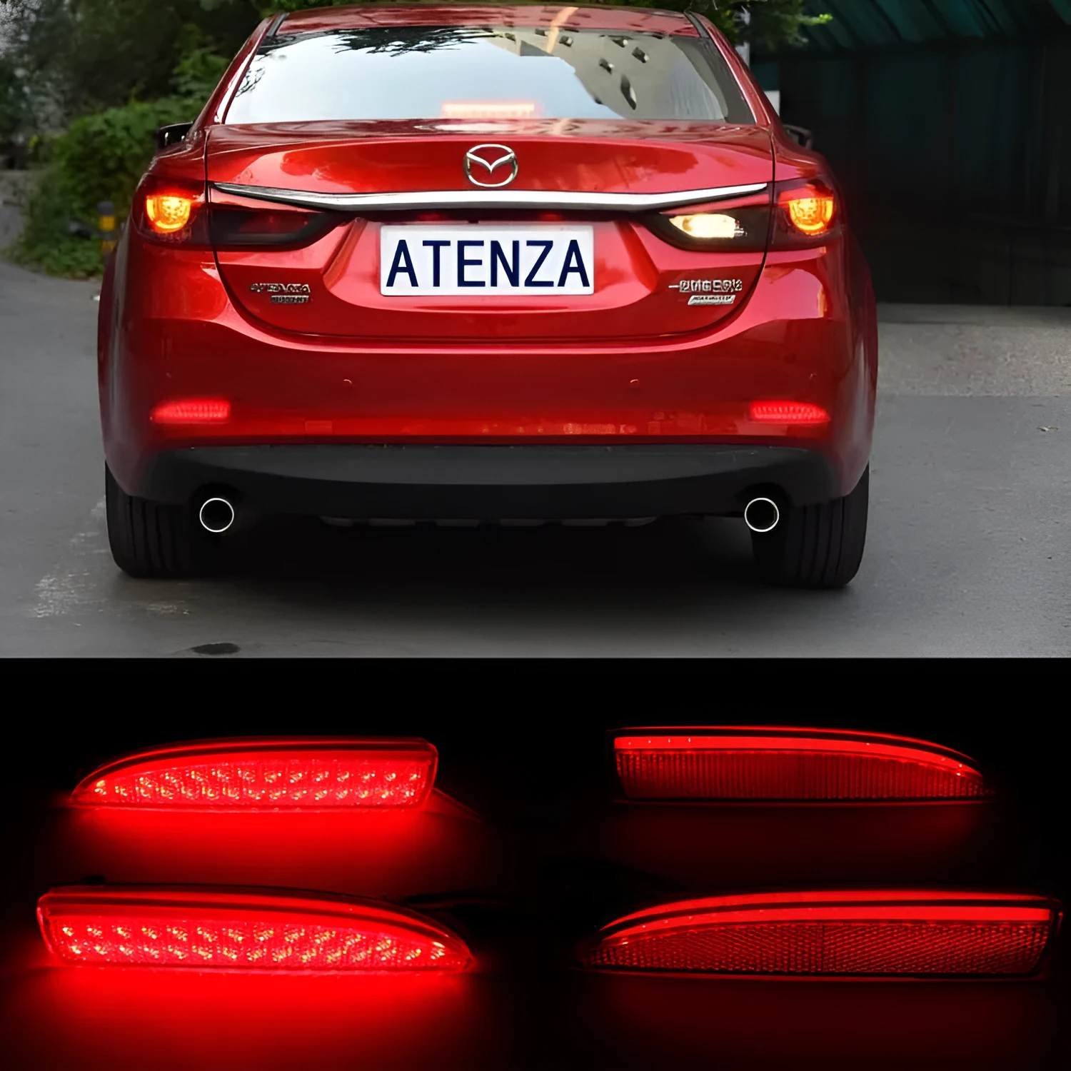 LED flashing rear bumper light set for Mazda Atz 5 3 6 with 5630 lamp bead