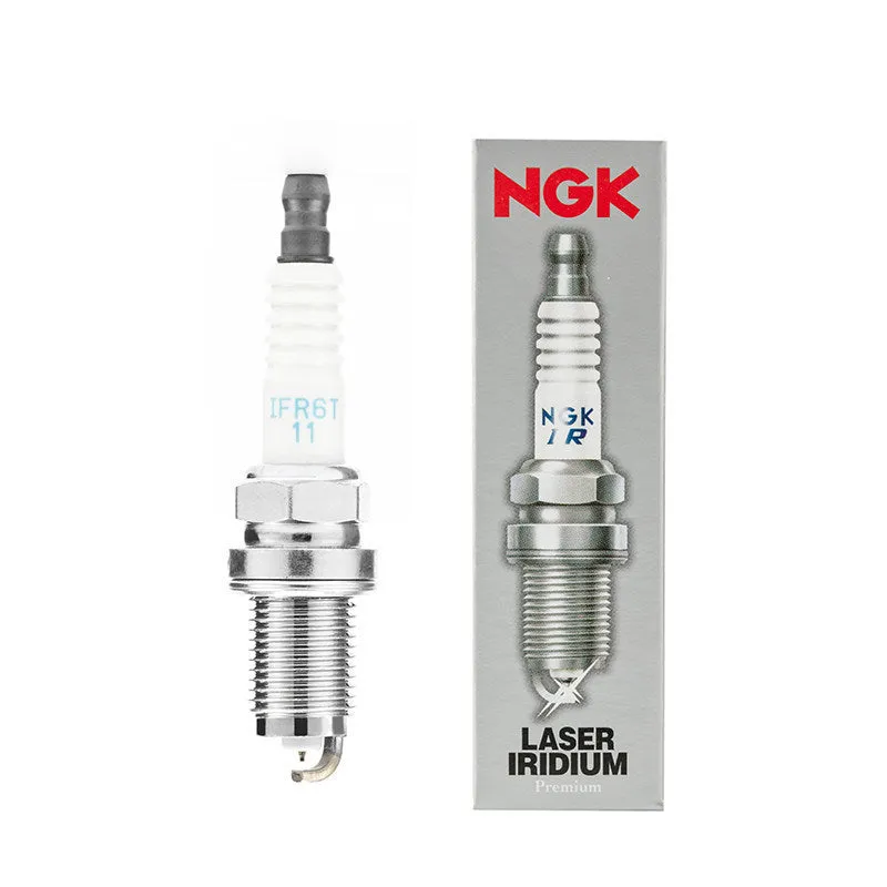 Silver resistance spark plug with iridium platinum electrode, 14mm thread, 19mm screw length, 1.1mm gap