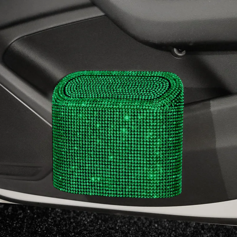 Small plastic car trash can with studded diamond pattern in coloured diamond finish
