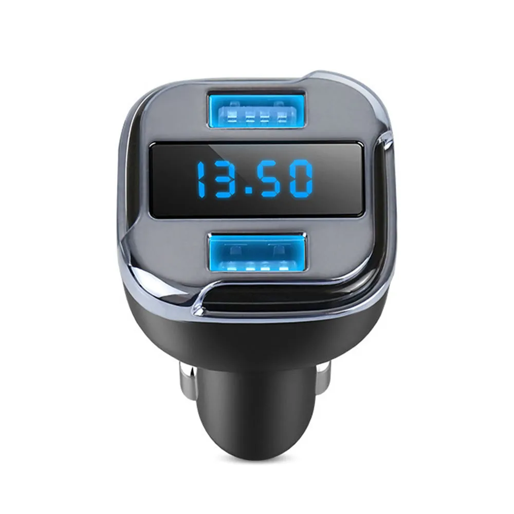 Smart GPS Satellite Locator Mobile Phone Charger with 24W Fast Charging, 4.2A Output, Universal USB Port, Suitable for 12V/24V Cars, Black ABS+PC Construction, Compact 7.5x3.8x3.8cm Design